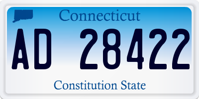 CT license plate AD28422
