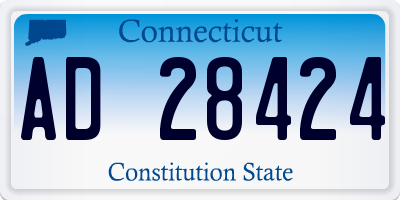 CT license plate AD28424