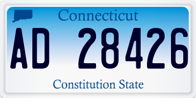 CT license plate AD28426