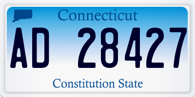 CT license plate AD28427