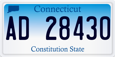 CT license plate AD28430
