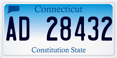 CT license plate AD28432