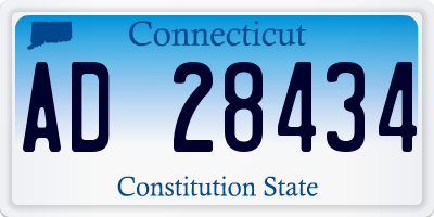 CT license plate AD28434