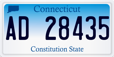CT license plate AD28435