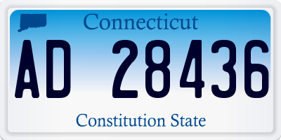 CT license plate AD28436