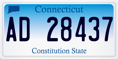 CT license plate AD28437