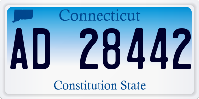 CT license plate AD28442