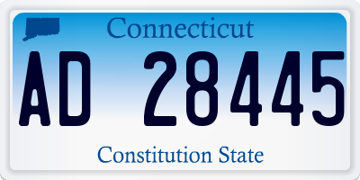 CT license plate AD28445