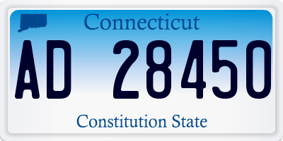 CT license plate AD28450