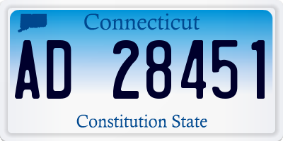 CT license plate AD28451