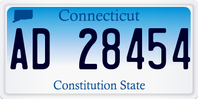 CT license plate AD28454