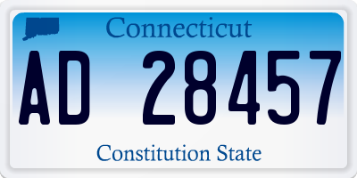 CT license plate AD28457
