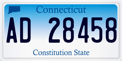 CT license plate AD28458