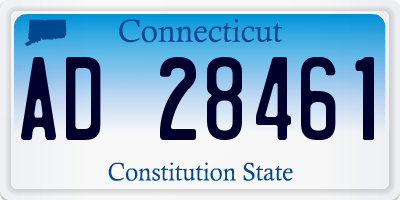 CT license plate AD28461