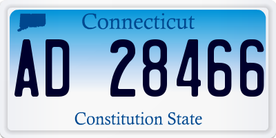 CT license plate AD28466