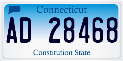 CT license plate AD28468