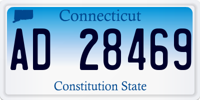 CT license plate AD28469