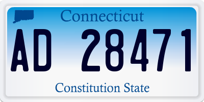 CT license plate AD28471