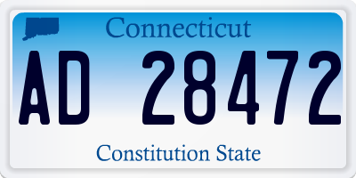 CT license plate AD28472