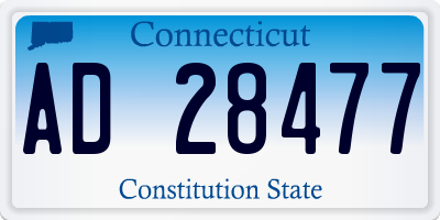 CT license plate AD28477