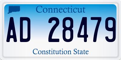 CT license plate AD28479