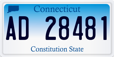 CT license plate AD28481