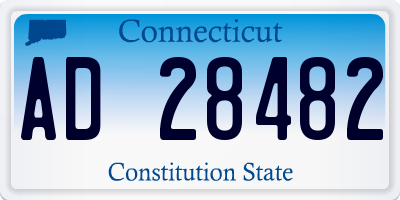 CT license plate AD28482