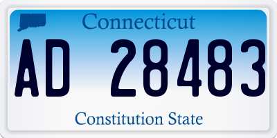 CT license plate AD28483