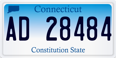CT license plate AD28484