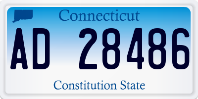 CT license plate AD28486