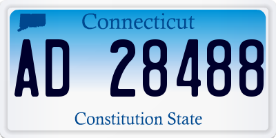 CT license plate AD28488