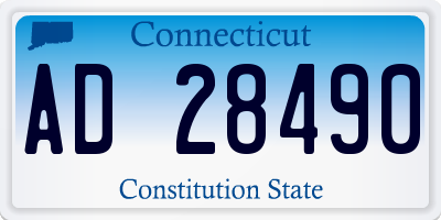 CT license plate AD28490
