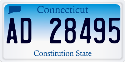 CT license plate AD28495