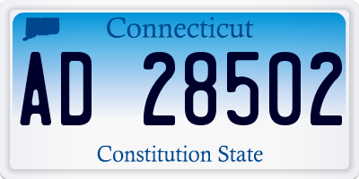 CT license plate AD28502