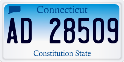 CT license plate AD28509