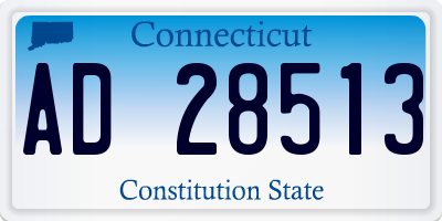 CT license plate AD28513