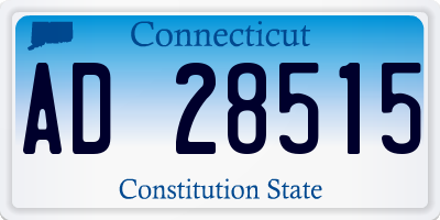 CT license plate AD28515