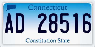 CT license plate AD28516