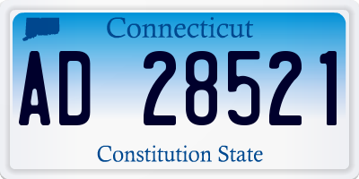 CT license plate AD28521