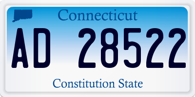 CT license plate AD28522