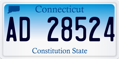 CT license plate AD28524