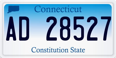 CT license plate AD28527