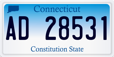 CT license plate AD28531