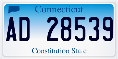 CT license plate AD28539