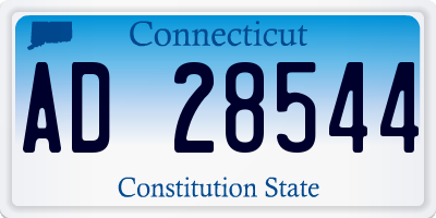 CT license plate AD28544