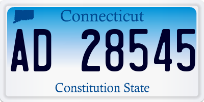CT license plate AD28545