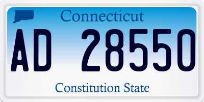 CT license plate AD28550