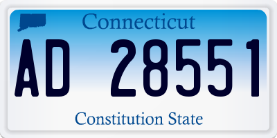 CT license plate AD28551