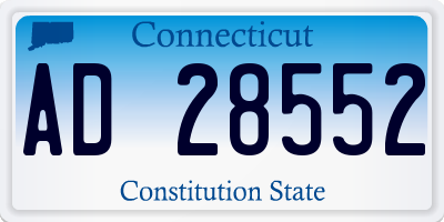 CT license plate AD28552