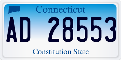 CT license plate AD28553